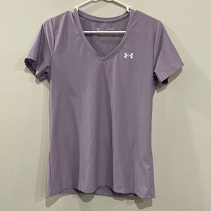Under Armour Women's V-Neck Short Sleeve purple